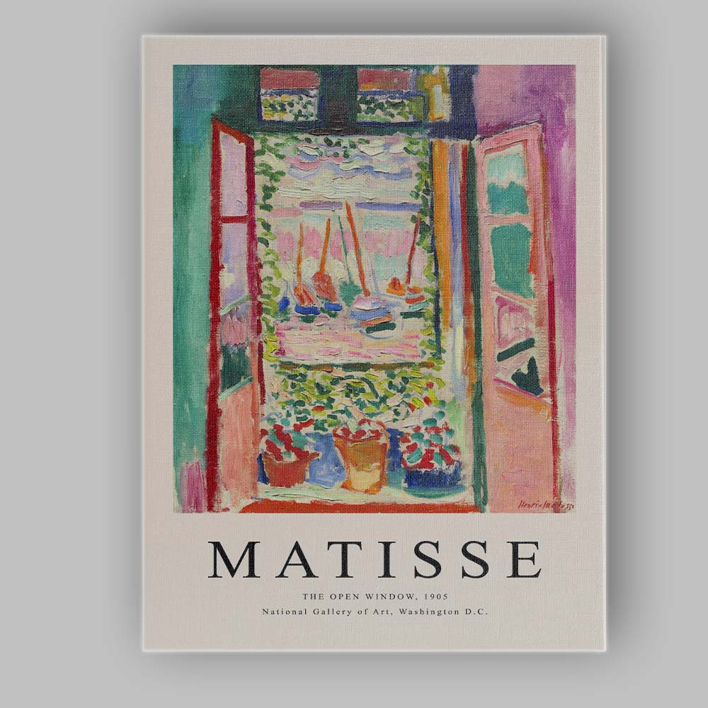 Matisse Open Window Fauvist Harbour Exhibition Canvas Wall Art Print Decor Picture Ready to Hang
