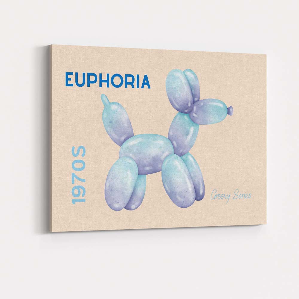 Pastel Balloon Dog Euphoria Groovy Pop Art Canvas Wall Art Print Decor Picture Ready to Hang