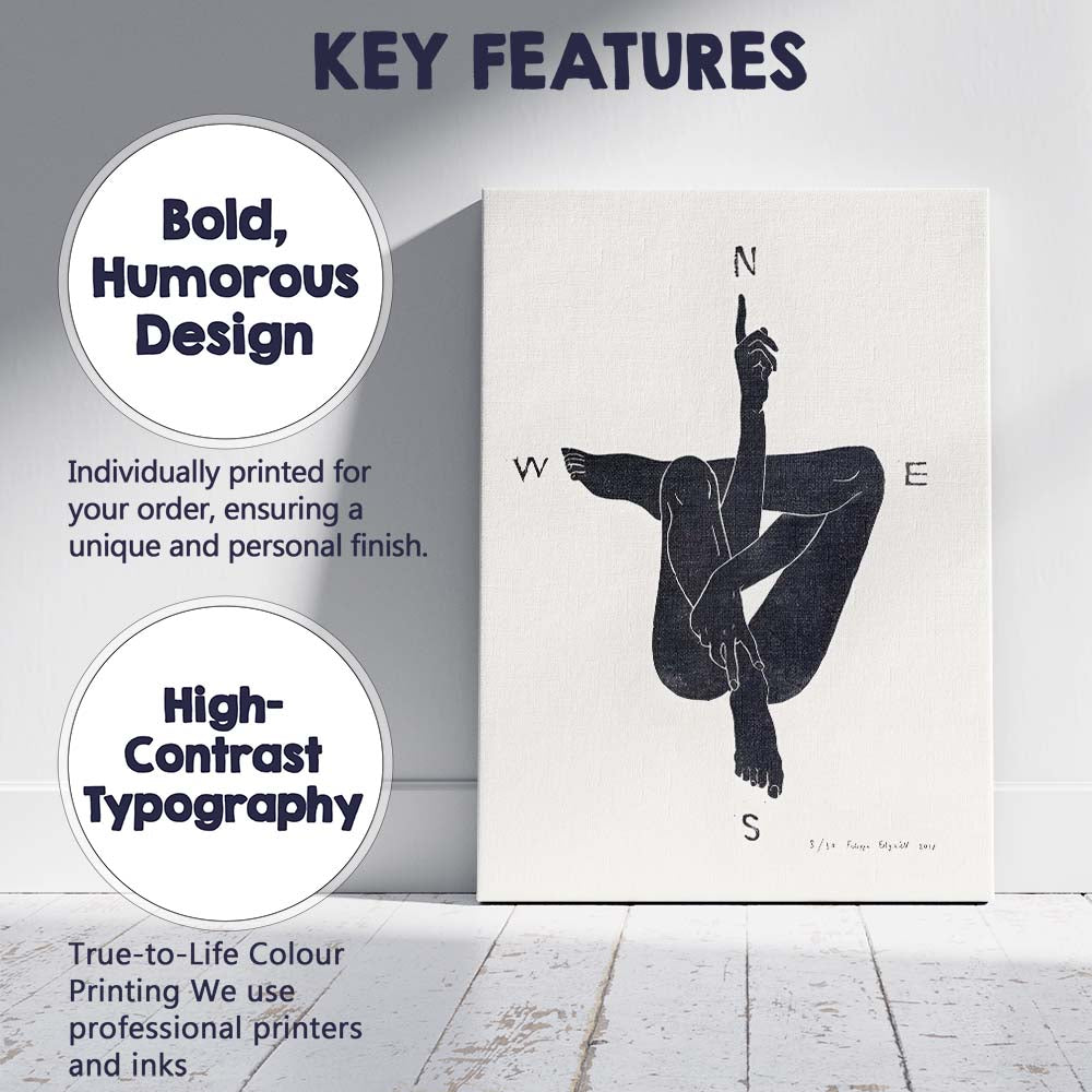 Minimalist Black Yoga Pose Silhouette Figure Canvas Wall Art Print Decor Picture Ready to Hang