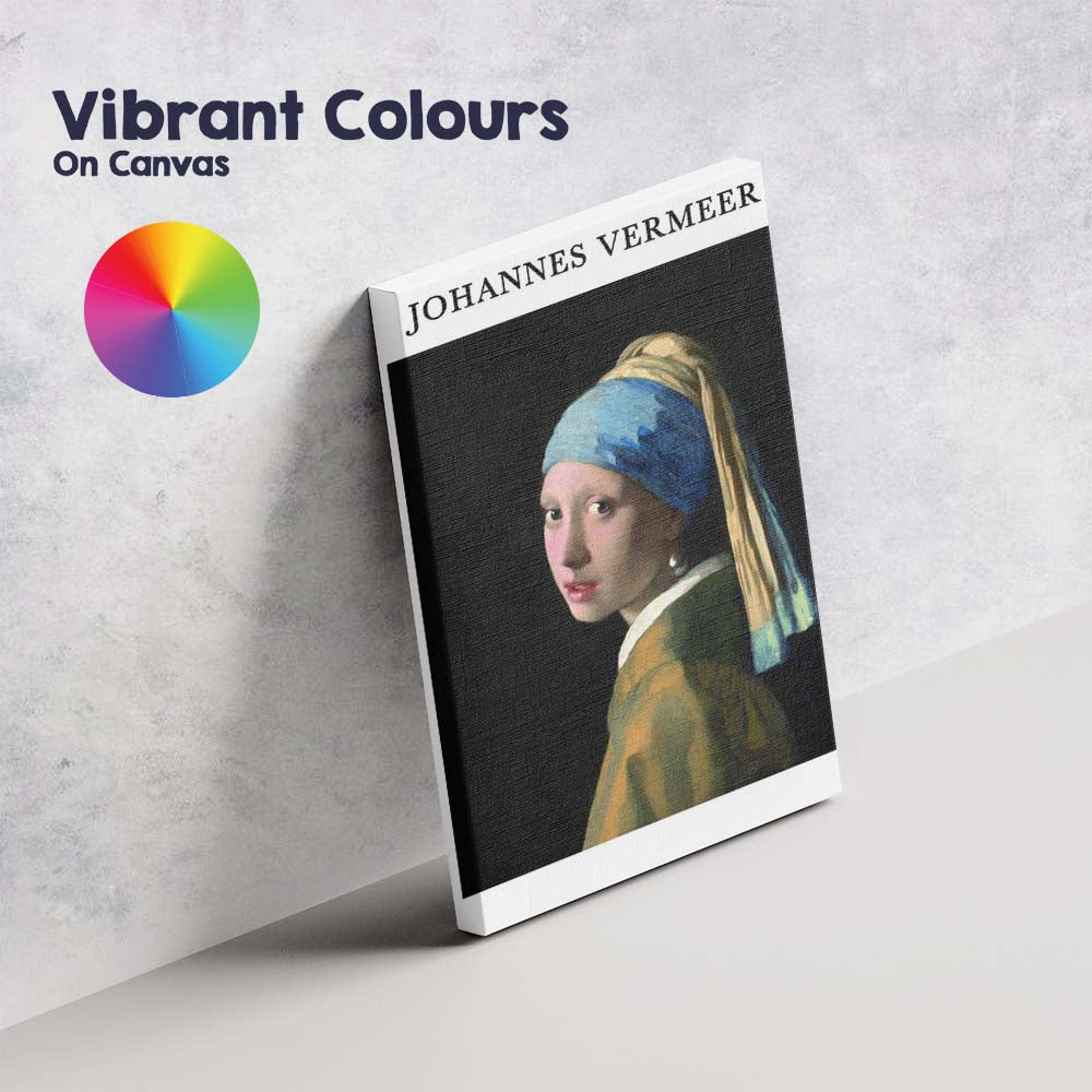 Classic Dutch Girl with Pearl Earring Portrait Painting Canvas Wall Art Print Decor Picture Ready to Hang