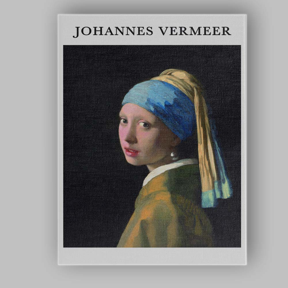 Classic Dutch Girl with Pearl Earring Portrait Painting Canvas Wall Art Print Decor Picture Ready to Hang