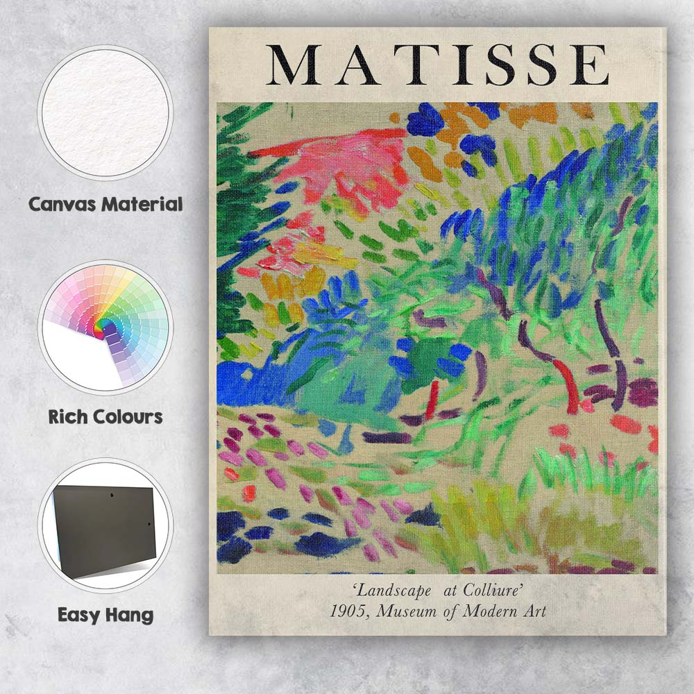 Henri Matisse Colourful Fauvist Landscape Painting Canvas Wall Art Print Decor Picture Ready to Hang