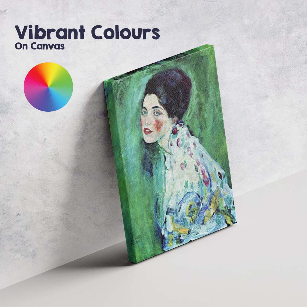 Gustav Klimt Lady Portrait Expressionist Figure Painting Canvas Wall Art Print Decor Picture Ready to Hang