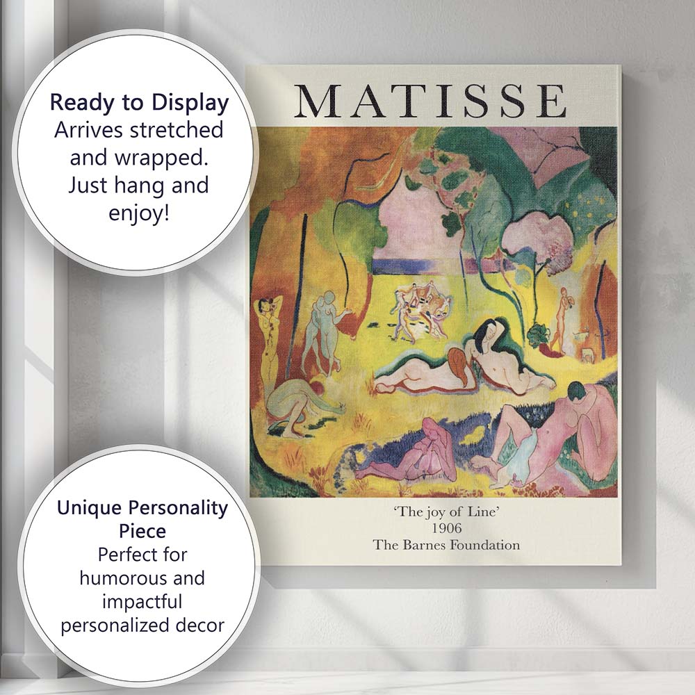 Henri Matisse The Joy of Life Fauvist Colourful Figure Canvas Wall Art Print Decor Picture Ready to Hang