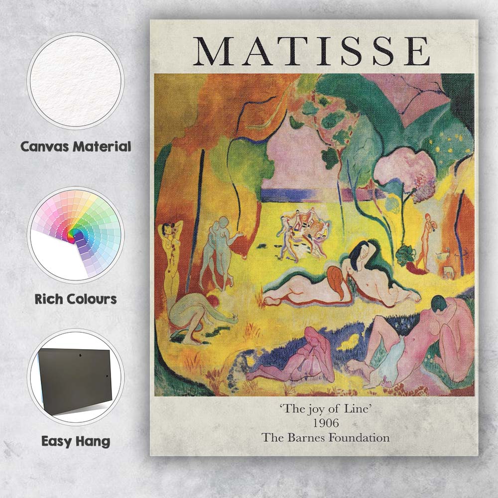 Henri Matisse The Joy of Life Fauvist Colourful Figure Canvas Wall Art Print Decor Picture Ready to Hang