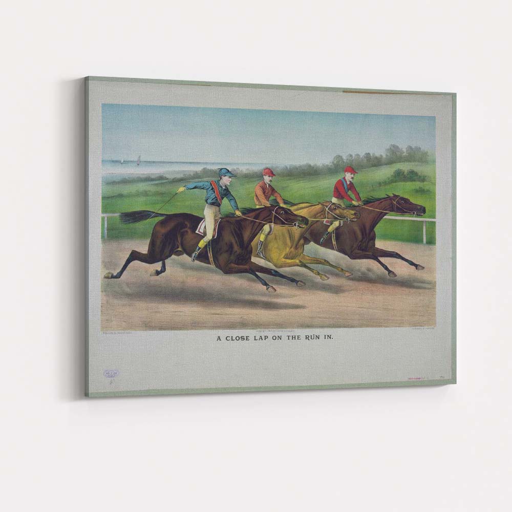 Victorian Horse Racing Competition Trackside Action Scene Canvas Wall Art Print Decor Picture Ready to Hang