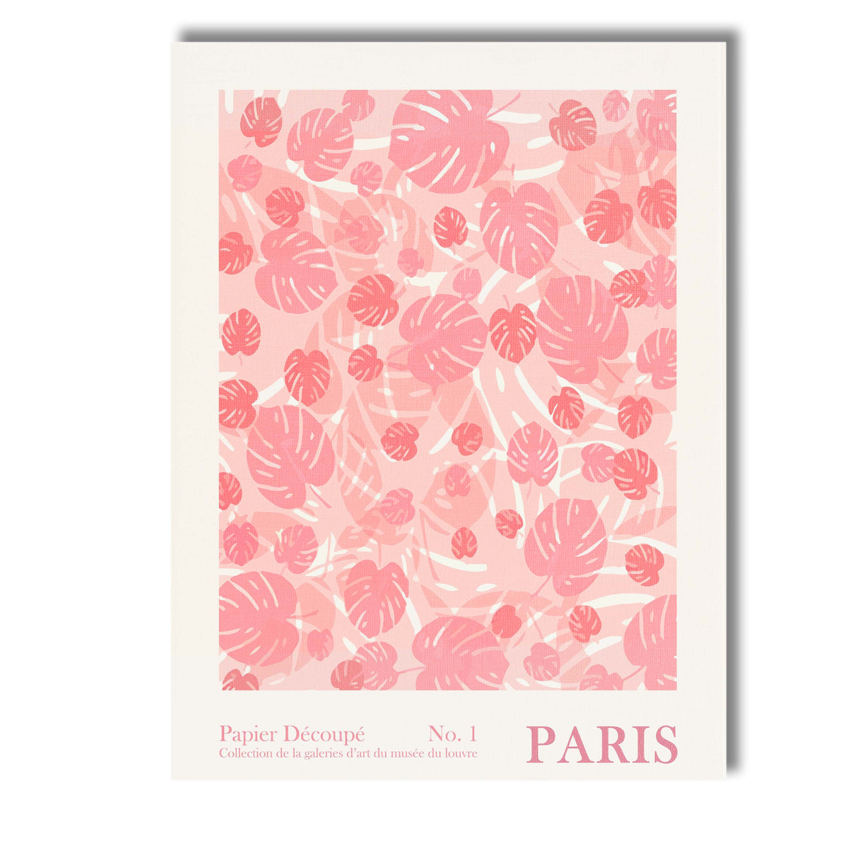 Pink Tropical Leaf Flower Market Poster Style Canvas Wall Art Print Decor Picture Ready to Hang