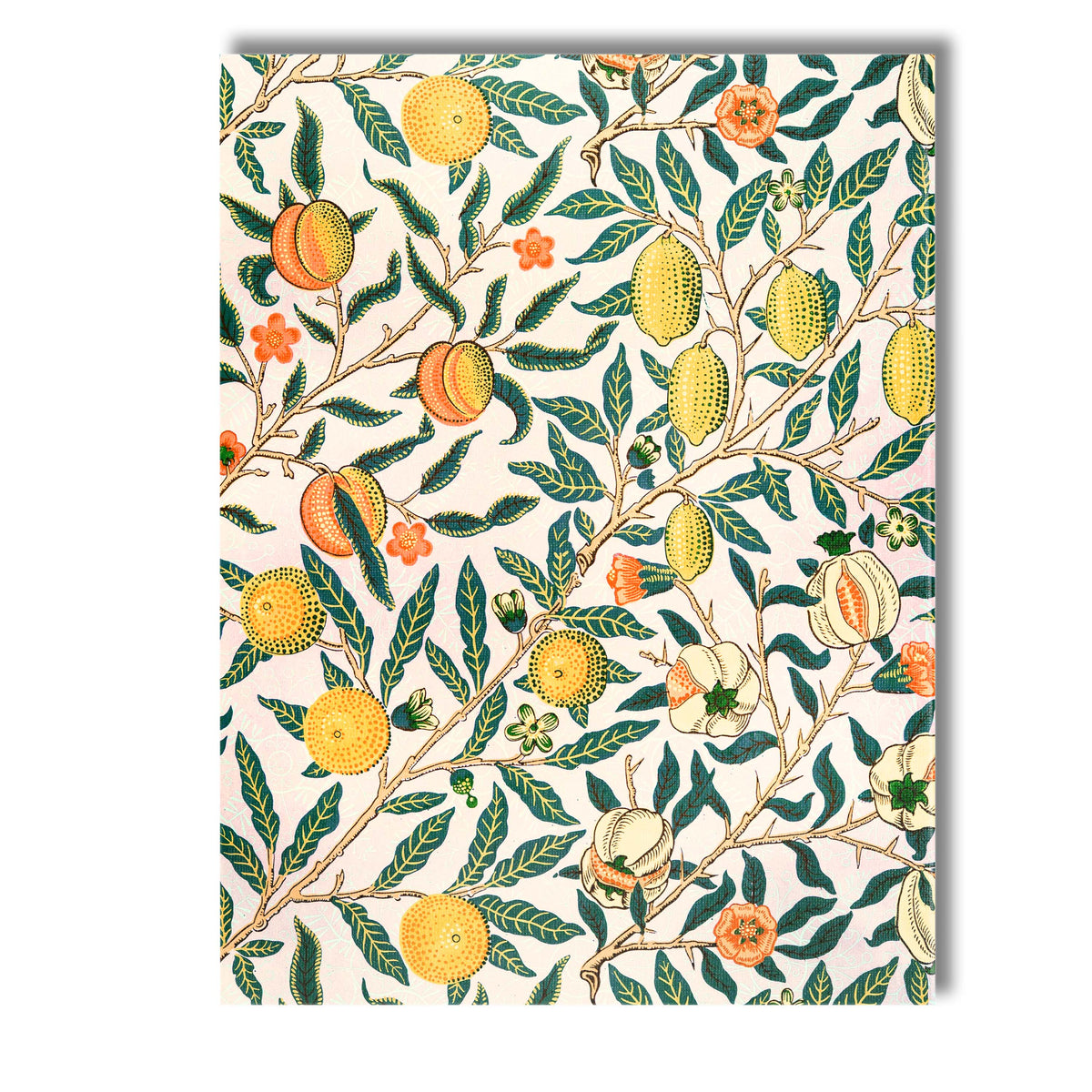 William Morris Style Citrus And Pomegranate Botanical Repeat Pattern Canvas Wall Art Print Decor Picture Ready to Hang