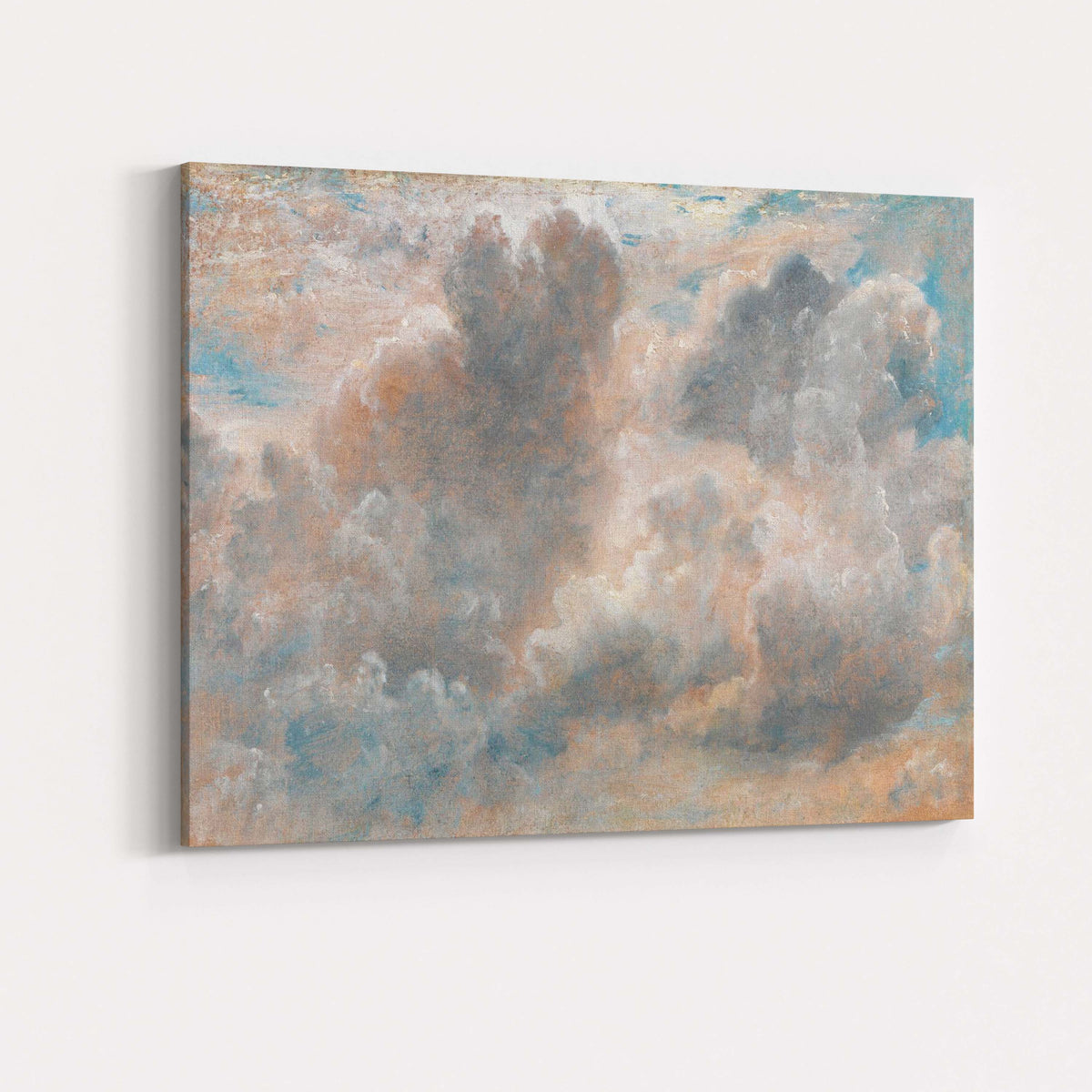Pastel Impressionist Cloudscape Sky Study Textured Landscape Painting Canvas Wall Art Print Decor Picture Ready to Hang