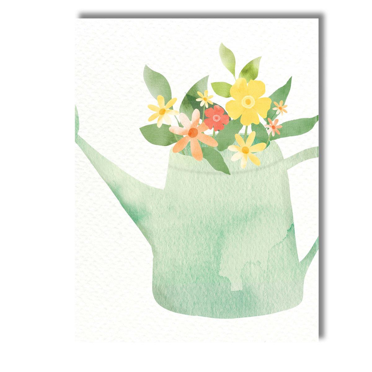 Pastel Floral Watering Can Watercolour Garden Illustration Canvas Wall Art Print Decor Picture Ready to Hang
