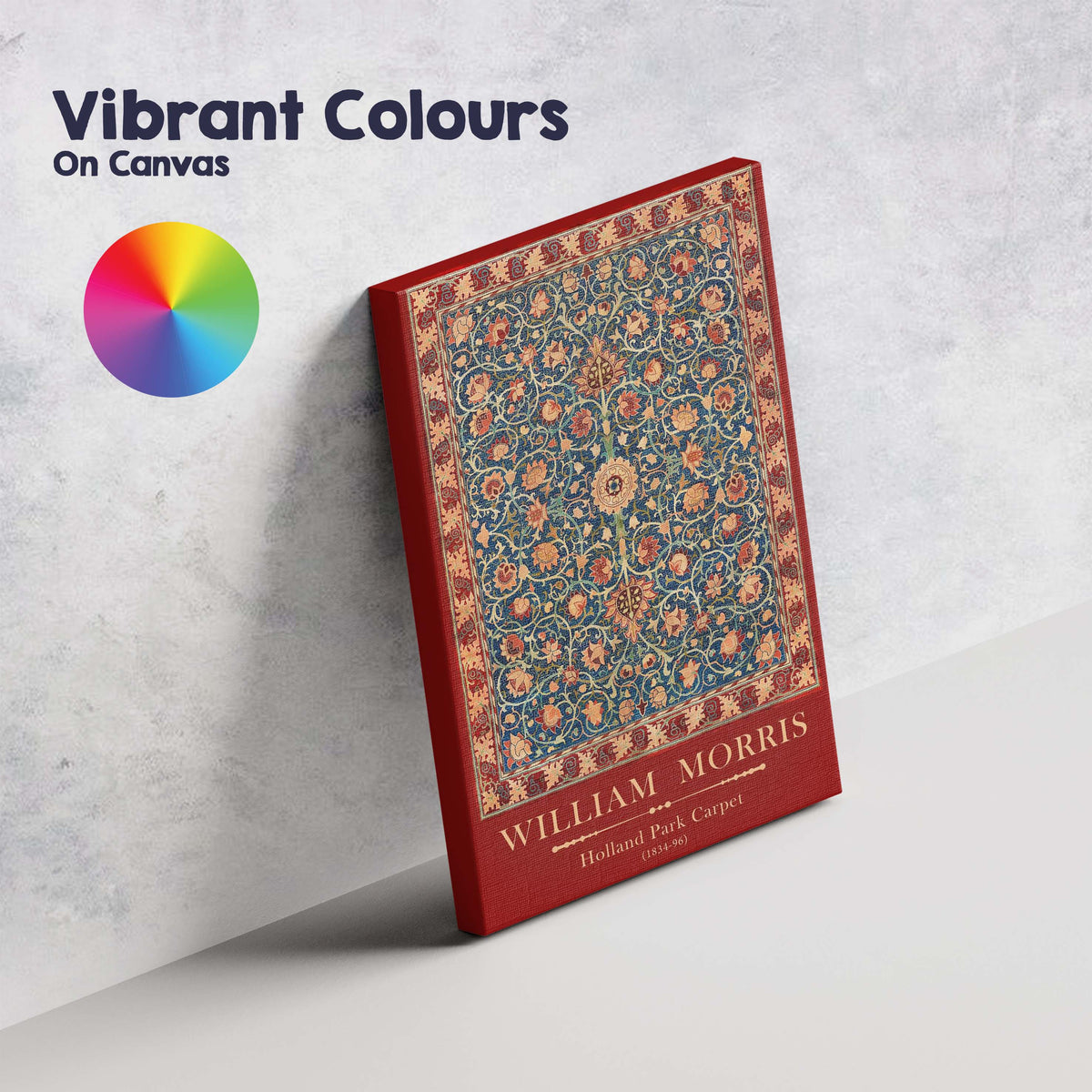 William Morris Holland Park Carpet Ornate Floral Motif Design Canvas Wall Art Print Decor Picture Ready to Hang
