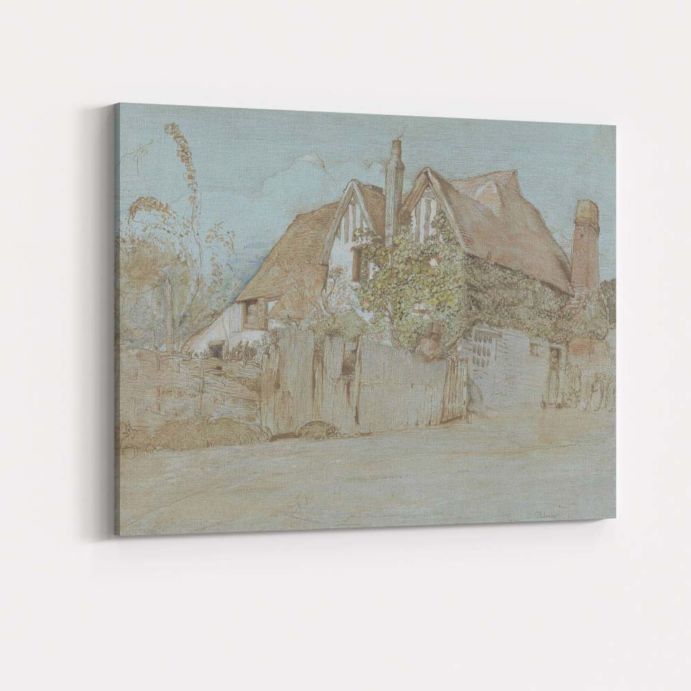 Rustic Farmyard Barn Interior Rooster Country Watercolour Scene Canvas Wall Art Print Decor Picture Ready to Hang