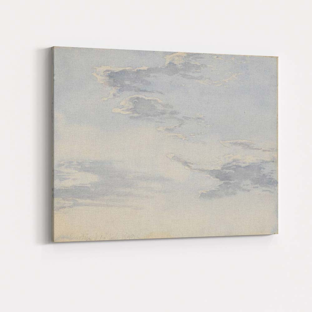 Soft Grey Cloud Study Watercolour Sky Landscape Canvas Wall Art Print Decor Picture Ready to Hang