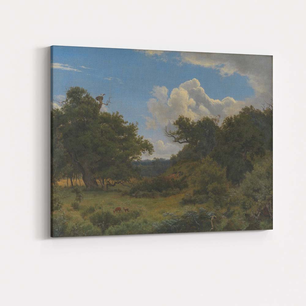 Majestic Countryside Woodland With Dramatic Cloudscape Canvas Wall Art Print Decor Picture Ready to Hang