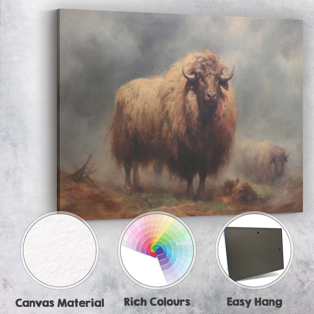 Regal Lion Portrait Wildlife Oil Painting Canvas Wall Art Print Decor Picture Ready to Hang