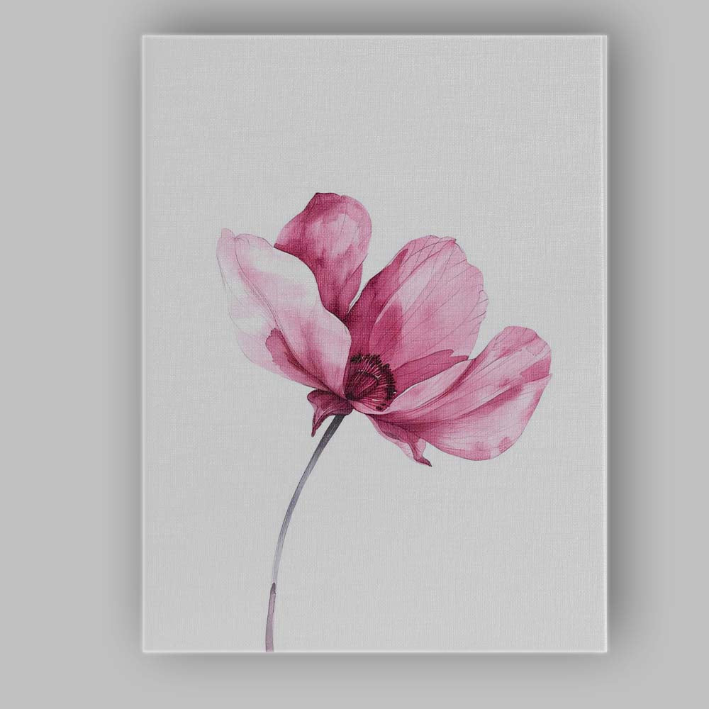 Blush Pink Magnolia Bloom Watercolour Floral Canvas Wall Art Print Decor Picture Ready to Hang