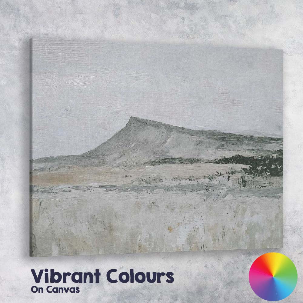 Soft Neutral Snow Covered Mountain Plateau Landscape Canvas Wall Art Print Decor Picture Ready to Hang
