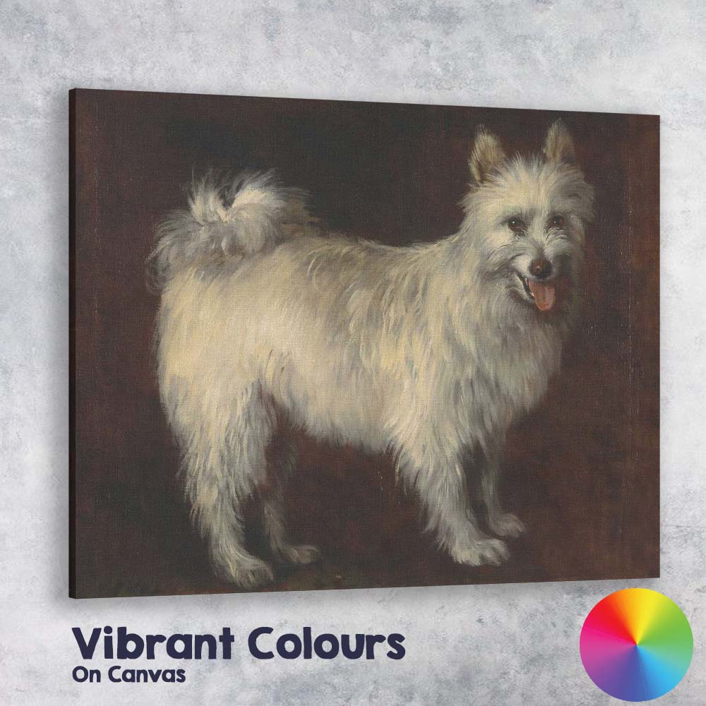 White Highland Terrier Dog Portrait Traditional Oil Painting Canvas Wall Art Print Decor Picture Ready to Hang