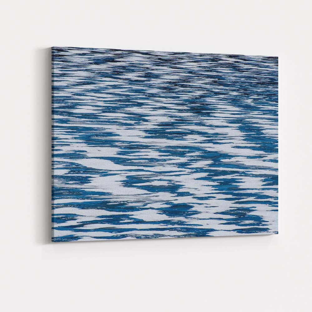 Blue White Frozen Water Abstract Ice Pattern Canvas Wall Art Print Decor Picture Ready to Hang