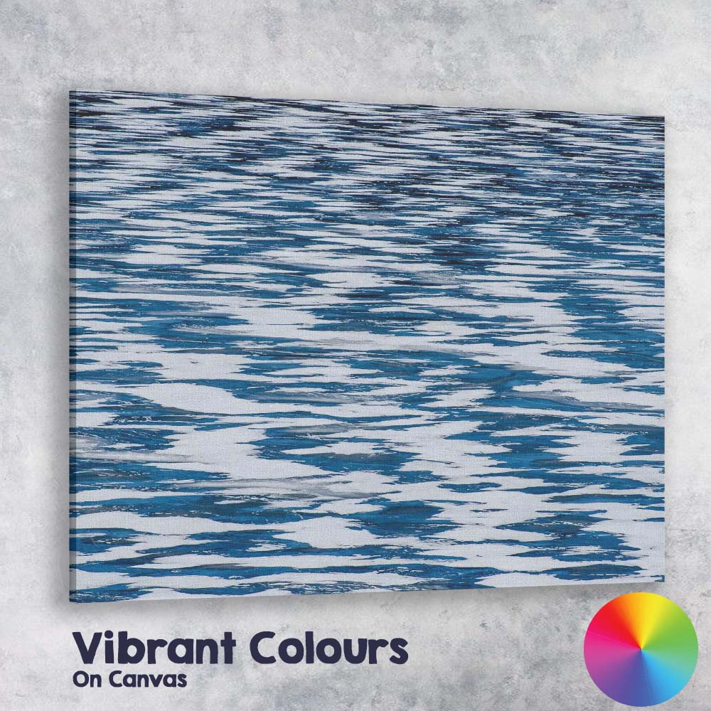 Blue White Frozen Water Abstract Ice Pattern Canvas Wall Art Print Decor Picture Ready to Hang