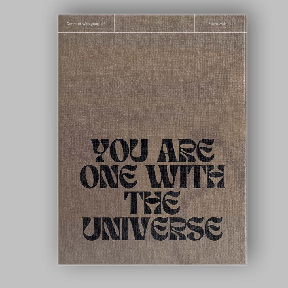 Neutral Boho You Are One With The Universe Inspirational Typography Canvas Wall Art Print Decor Picture Ready to Hang