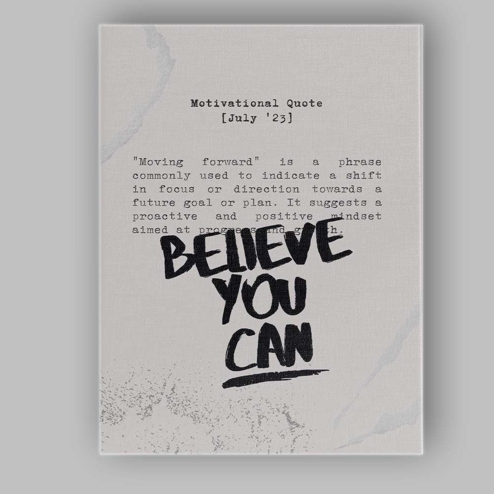 Believe You Can Inspirational Typography Motivational Quote Minimalist Canvas Wall Art Print Decor Picture Ready to Hang