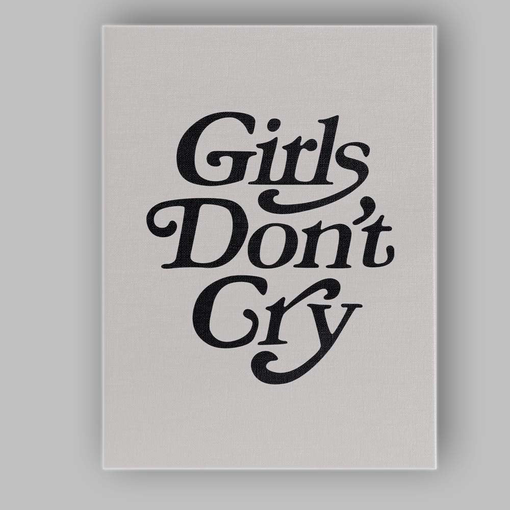 Girls Dont Cry Minimalist Elegant Typography Quote Canvas Wall Art Print Decor Picture Ready to Hang