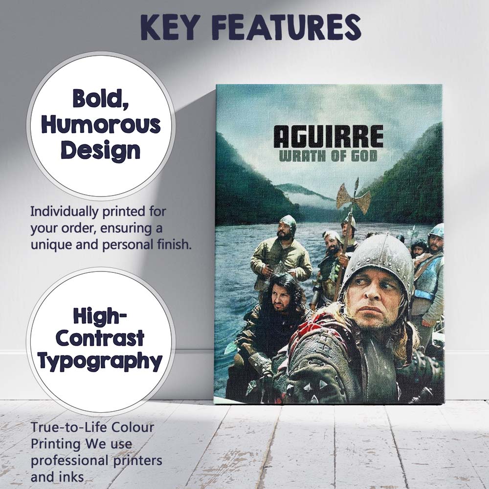 Epic Jungle River Conquistador Adventure Historical Drama Cinematic Poster Style Canvas Wall Art Print Decor Picture Ready to Hang