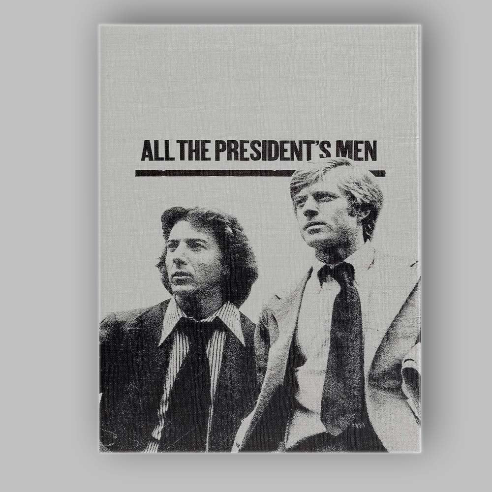 Monochrome Investigative Journalism Political Thriller Retro Newspaper Style Canvas Wall Art Print Decor Picture Ready to Hang