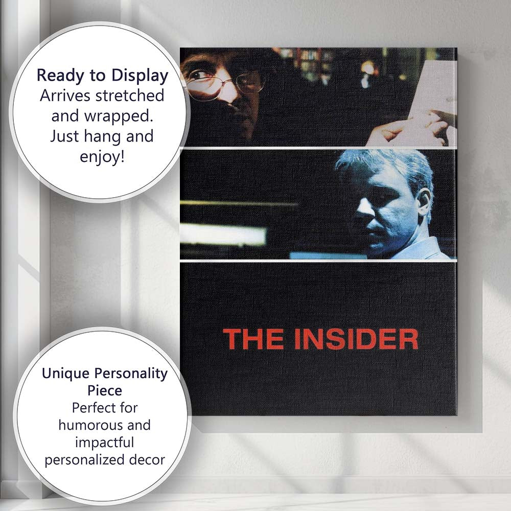 Dark Noir Thriller Red Title Blue Shadow Cinematic Film Poster Canvas Wall Art Print Decor Picture Ready to Hang