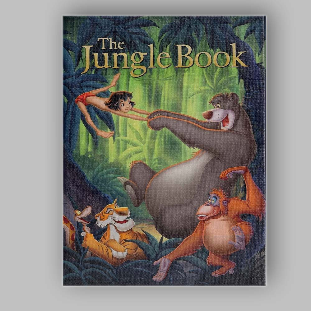 Colourful Jungle Adventure Animated Animal Characters Forest Illustration Canvas Wall Art Print Decor Picture Ready to Hang
