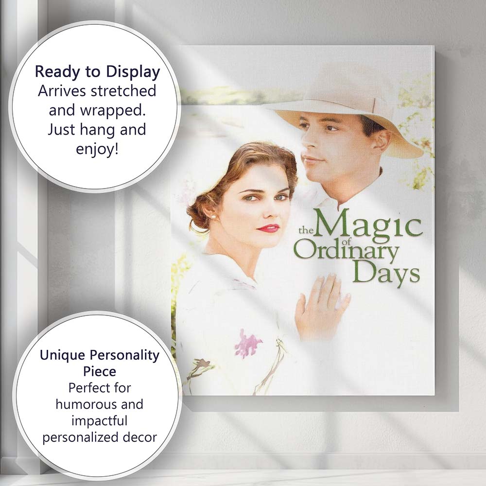 Soft Romantic Countryside Couple Portrait Pastel Elegance Canvas Wall Art Print Decor Picture Ready to Hang