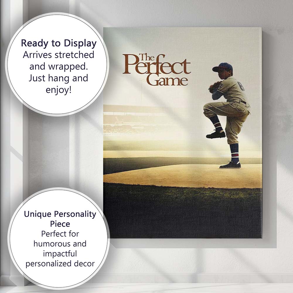 Minimalist Baseball Pitcher Sporting Inspiration Sepia Style Canvas Wall Art Print Decor Picture Ready to Hang