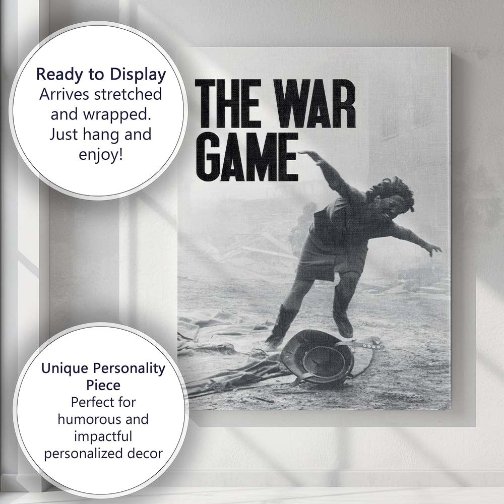 Black And White Wartime Documentary Style Historical Conflict Artwork Canvas Wall Art Print Decor Picture Ready to Hang