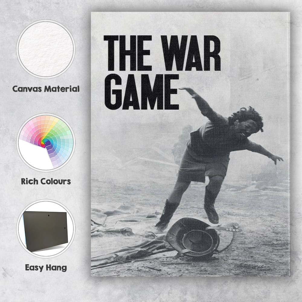 Black And White Wartime Documentary Style Historical Conflict Artwork Canvas Wall Art Print Decor Picture Ready to Hang