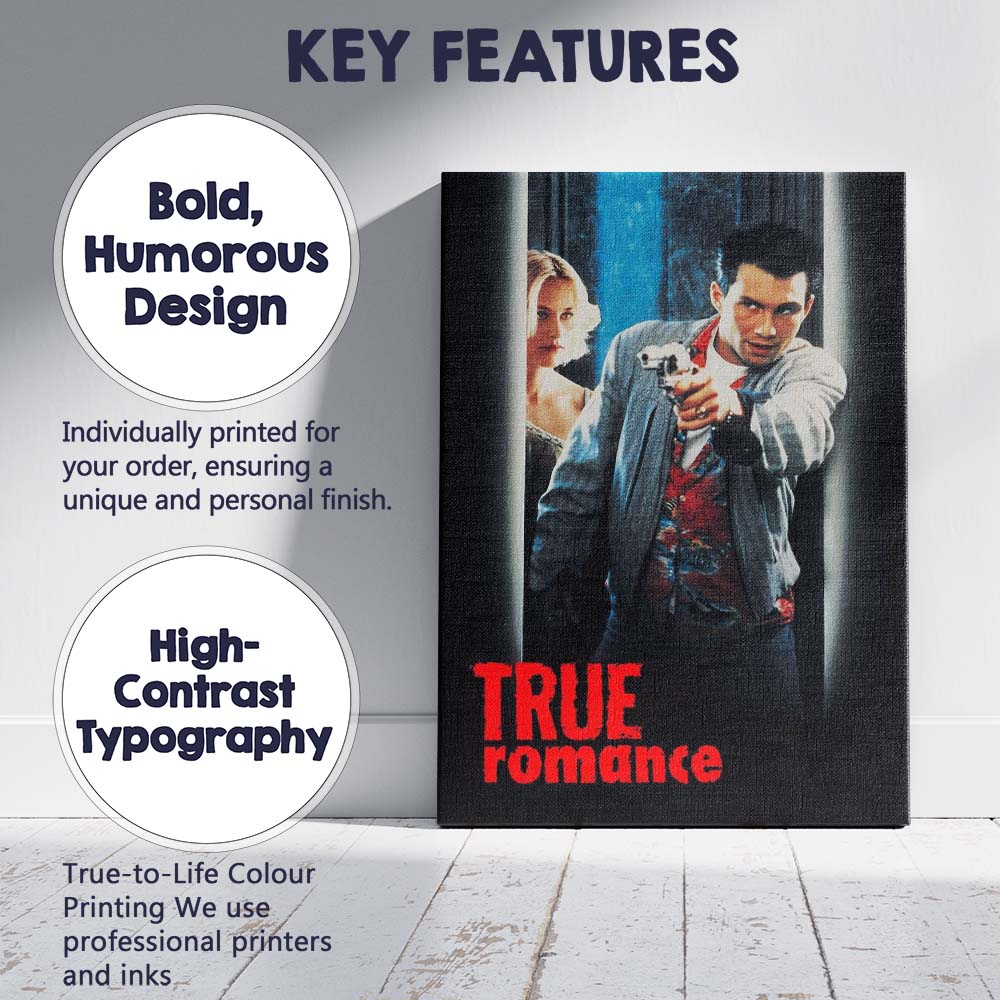 Neo Noir Crime Romance Gunman Doorway Dark Cinematic Film Artwork Canvas Wall Art Print Decor Picture Ready to Hang