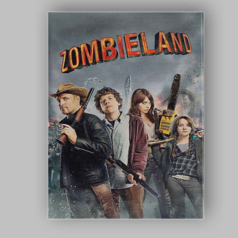 Zombie Apocalypse Comedy Cast Cinematic Action Adventure Poster Canvas Wall Art Print Decor Picture Ready to Hang