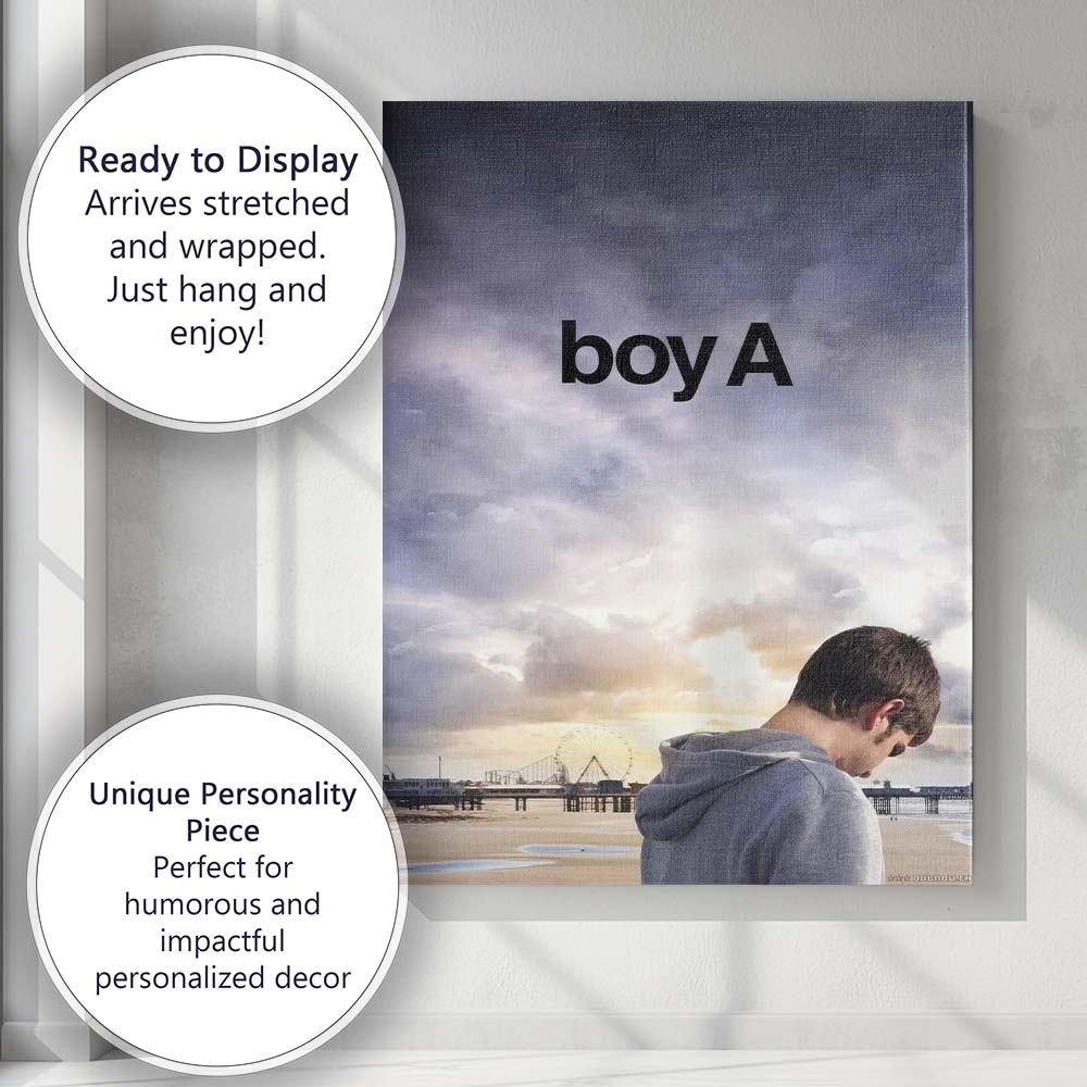 Boy A Emotional Coming of Age Drama Seaside Landscape Moody Contemporary Film Artwork Canvas Wall Art Print Decor Picture Ready to Hang