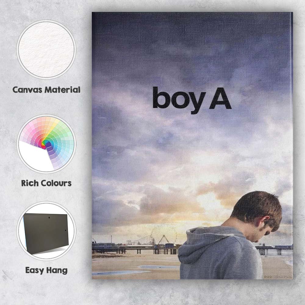 Boy A Emotional Coming of Age Drama Seaside Landscape Moody Contemporary Film Artwork Canvas Wall Art Print Decor Picture Ready to Hang