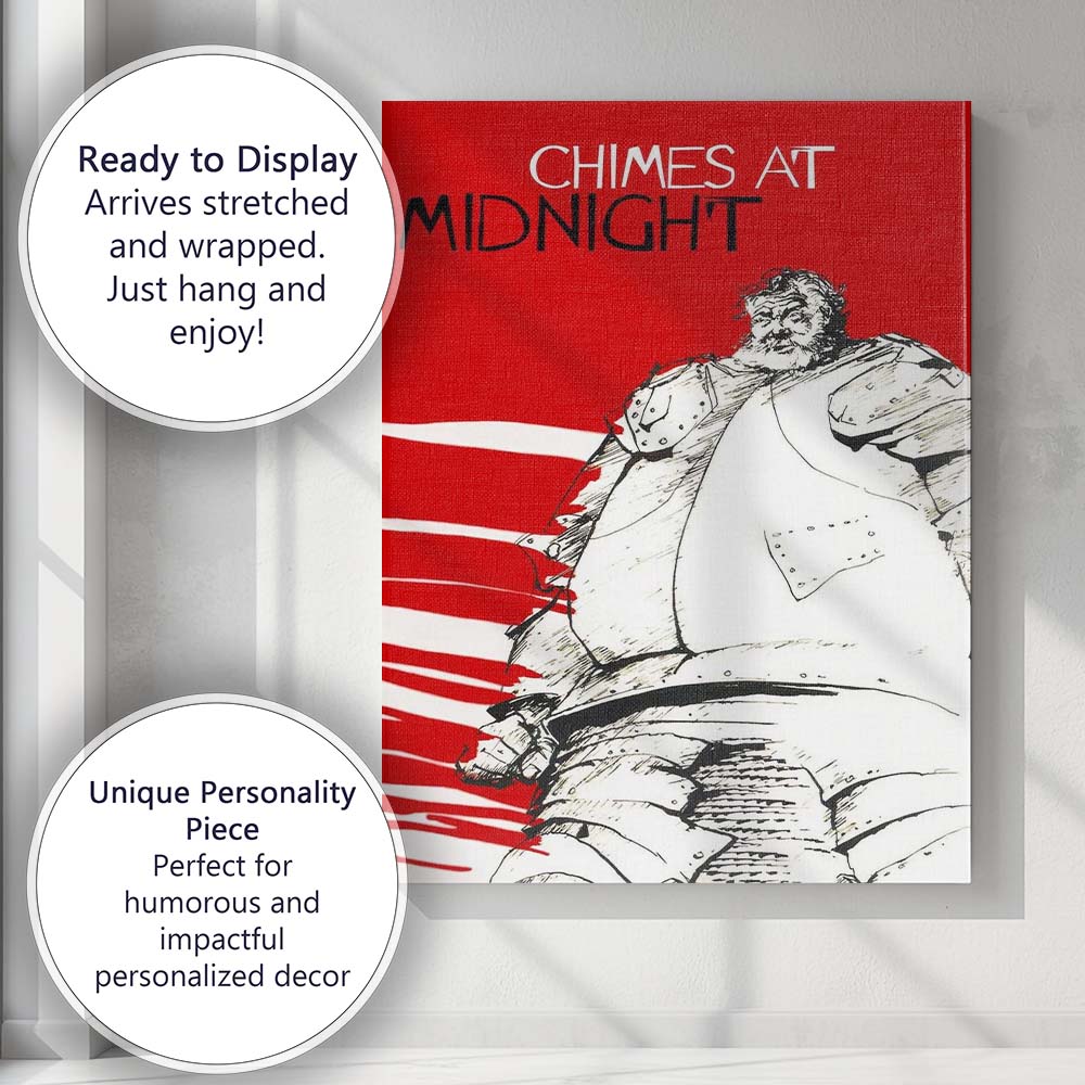 Bold Red Medieval Knight Sketch Illustration Contemporary Graphic Canvas Wall Art Print Decor Picture Ready to Hang