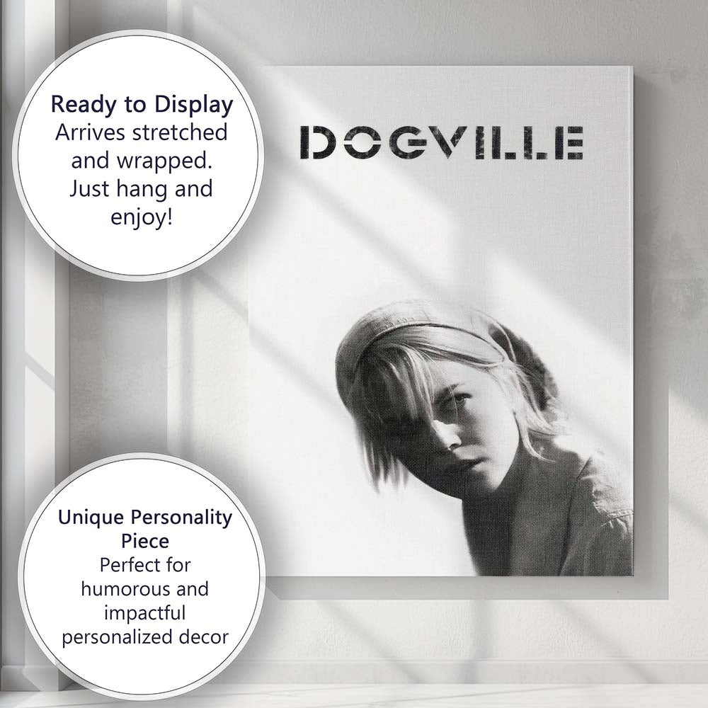 Minimalist Black and White Portrait Woman Nordic Monochrome Cinematic Canvas Wall Art Print Decor Picture Ready to Hang