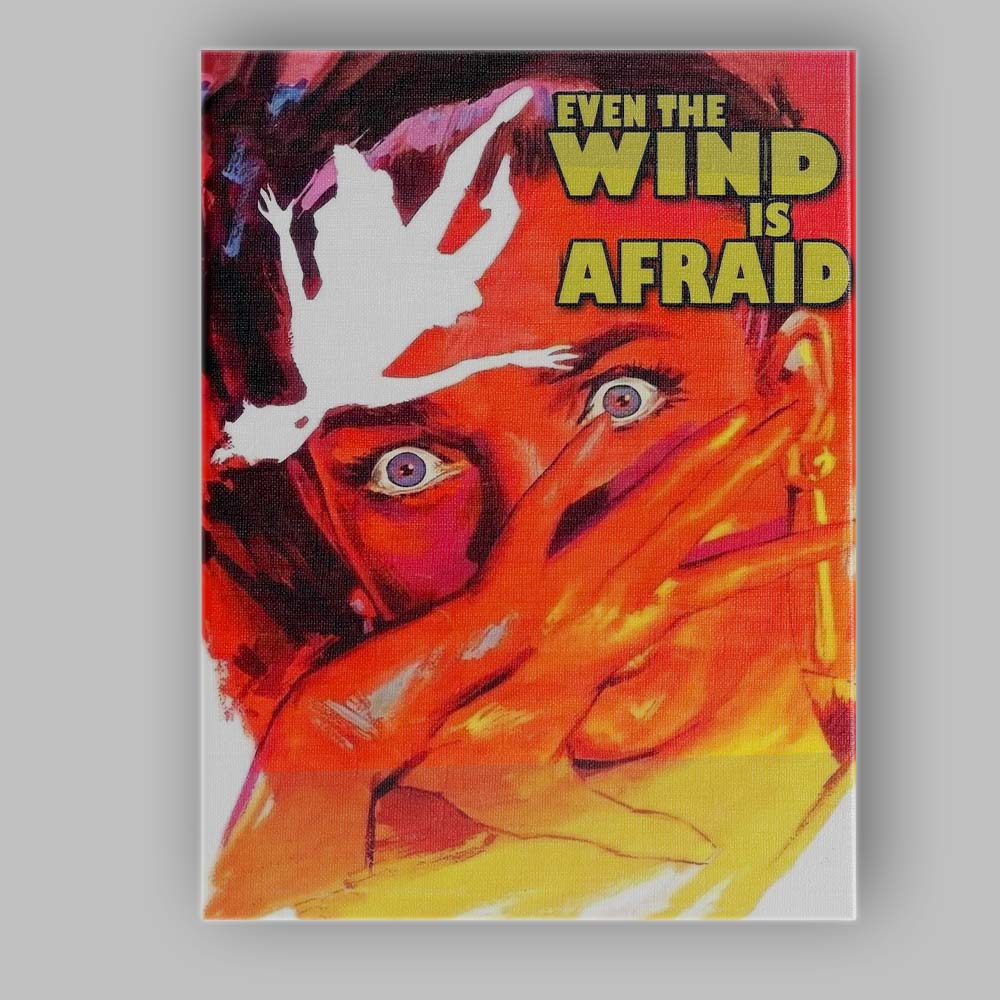 Expressionist Red Orange Portrait Surreal Fearful Gaze Artwork Canvas Wall Art Print Decor Picture Ready to Hang