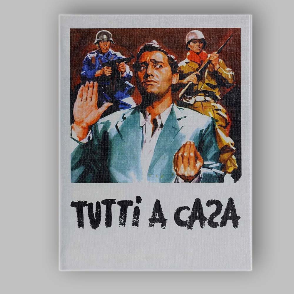 Mid Century Political Satire Illustration Figure With Raised Hands Canvas Wall Art Print Decor Picture Ready to Hang