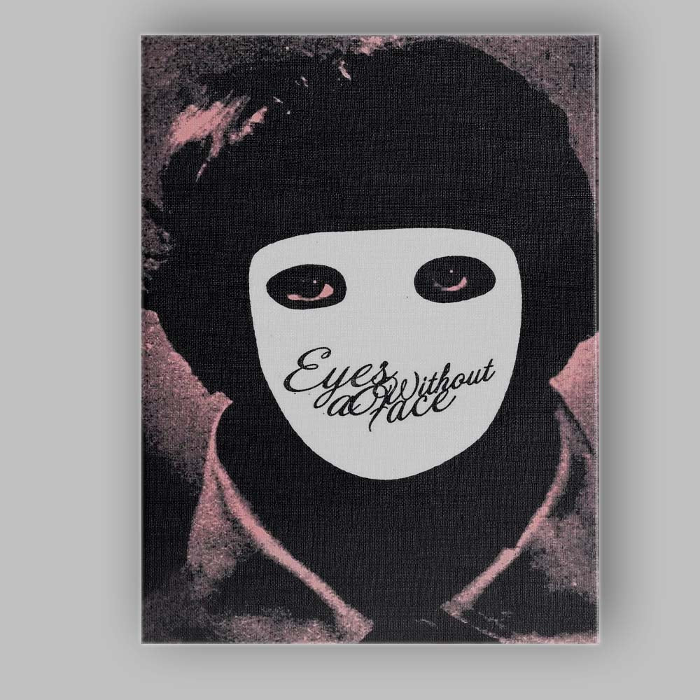 Surreal Masked Face Gothic Horror Monochrome Pink Tint Artwork Canvas Wall Art Print Decor Picture Ready to Hang