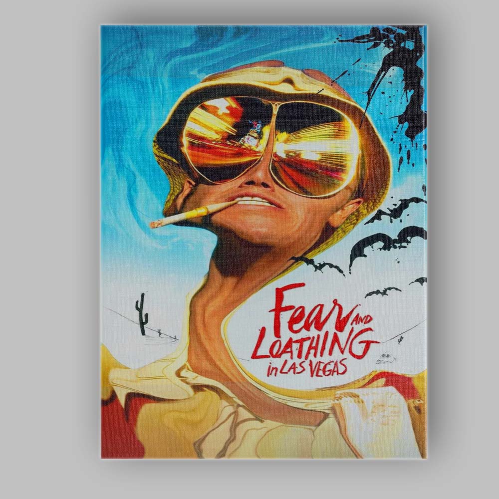Psychedelic Desert Road Trip Distorted Sunglasses Pop Art Canvas Wall Art Print Decor Picture Ready to Hang