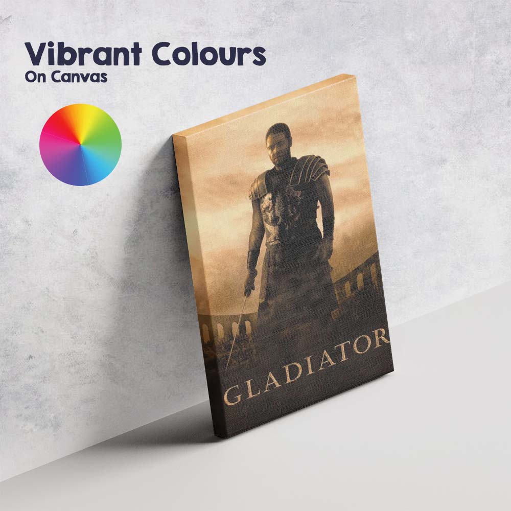 Epic Roman Gladiator Warrior Arena Cinematic Portrait Canvas Wall Art Print Decor Picture Ready to Hang
