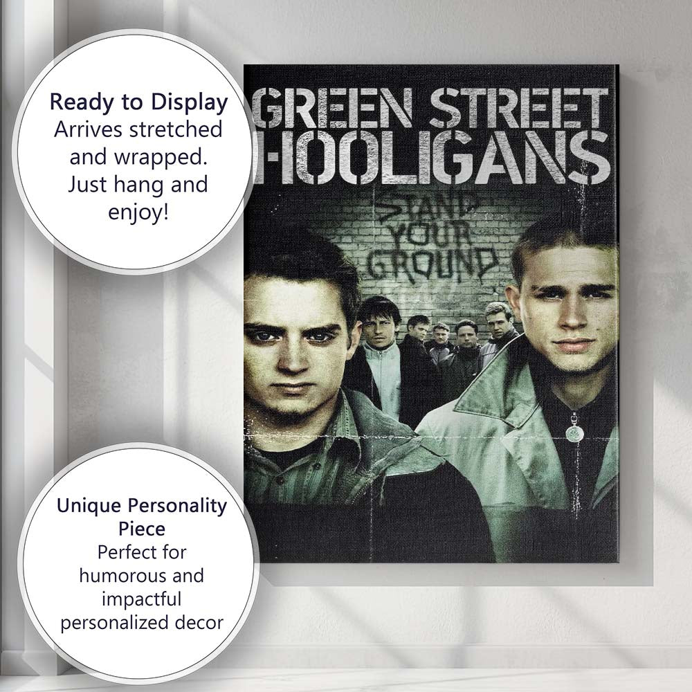 Green Street Football Hooligan Gang Urban Gritty Street Culture Canvas Wall Art Print Decor Picture Ready to Hang