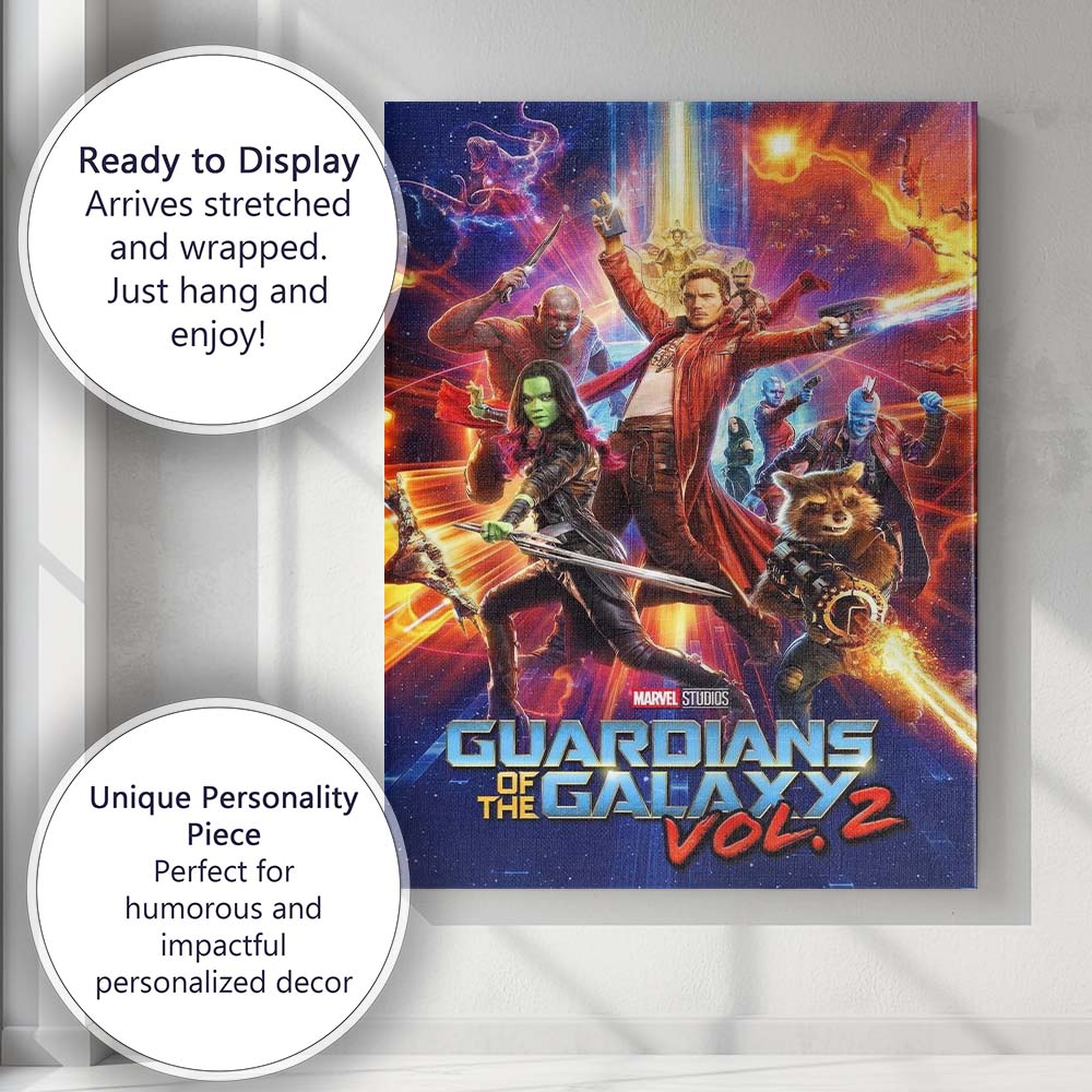 Vibrant Cosmic Space Adventure Team Action Fantasy Artwork Canvas Wall Art Print Decor Picture Ready to Hang