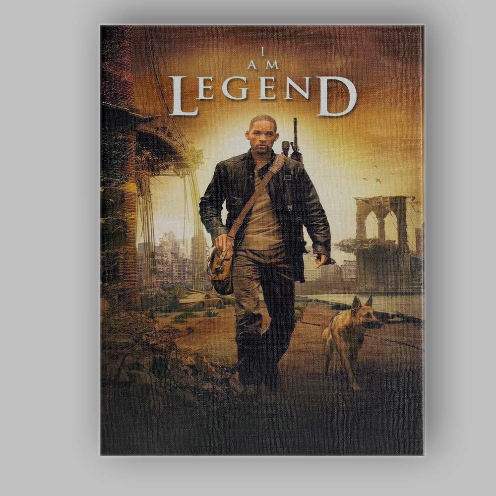 Post Apocalyptic Survivor And Dog Urban Ruins Adventure Canvas Wall Art Print Decor Picture Ready to Hang
