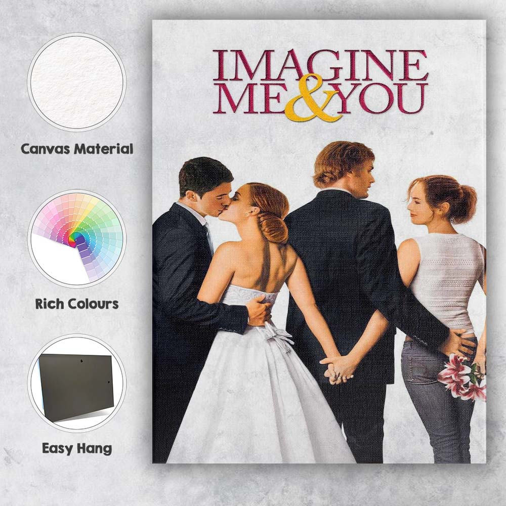 Elegant Romantic Love Triangle Wedding Drama Artwork Canvas Wall Art Print Decor Picture Ready to Hang